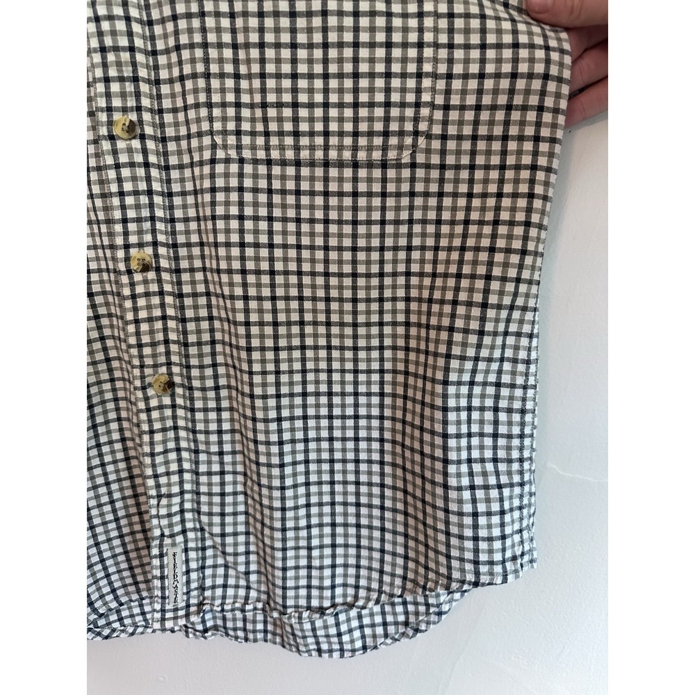 Fieldmaster SMALL 100% Cotton Lightweight Plaid Short Sleeve Button Front Shirt - Picture 4 of 13